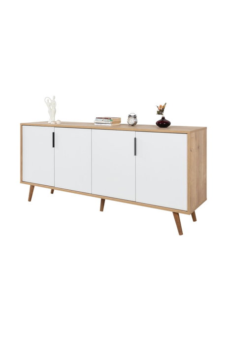 Hanah Home Sırma 4815 Consola Roble Zafiro y Blanco